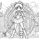 coloriage Sailor Moon pour enfant gratuit