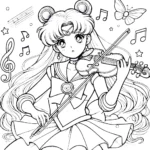 coloriage Sailor Moon à imprimer pour enfant de 10 ans