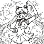 coloriage Sailor Moon pour enfant de 10 ans