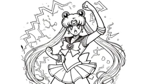 coloriage Sailor Moon pour enfant de 10 ans
