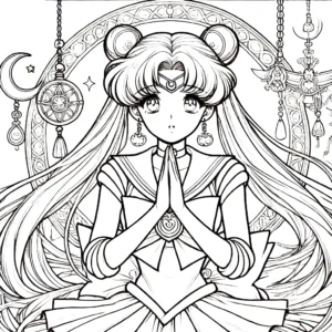 coloriage Sailor Moon à imprimer pdf gratuit