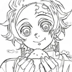 coloriage Tanjiro gratuit pour enfants