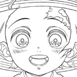 coloriage Tanjiro à imprimer pour enfants