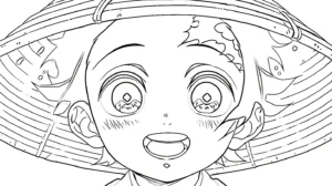 coloriage Tanjiro à imprimer pour enfants