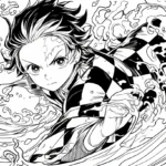coloriage Tanjiro a colorier en ligne