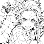 coloriage Tanjiro a imprimer gratuit