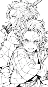 coloriage Tanjiro a imprimer gratuit