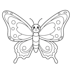 coloriage Un papillon coloré pour enfants à télécharger