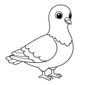 coloriage Un pigeon de base à imprimer gratuit