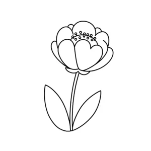 coloriage Une fleur de printemps pour enfant de 6 ans