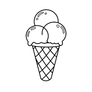 coloriage Une glace délicieuse à imprimer