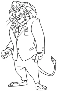 coloriage Zootopie à imprimer a4