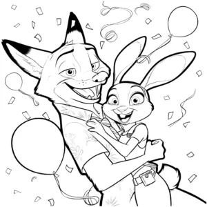 coloriage Zootopie pour enfants à imprimer
