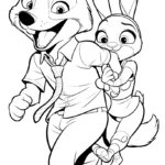 coloriage Zootopie pour enfant de 7 ans