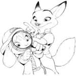 coloriage Zootopie pour bebe a imprimer