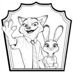 coloriage Zootopie à imprimer gratuitement