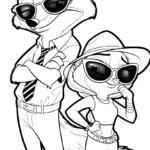 coloriage Zootopie à imprimer pdf gratuit