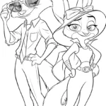 coloriage Zootopie a imprimer