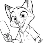 coloriage Zootopie et decoupage a imprimer gratuit