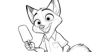 coloriage Zootopie et decoupage a imprimer gratuit