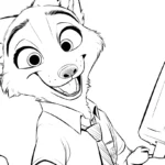 coloriage Zootopie gratuit à imprimer