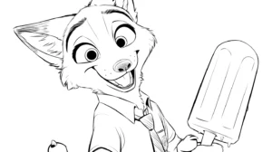 coloriage Zootopie gratuit à imprimer