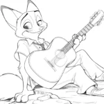 coloriage Zootopie gratuit à imprimer