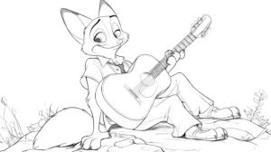 coloriage Zootopie gratuit à imprimer