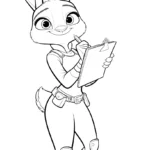 coloriage Zootopie et decoupage a imprimer gratuit