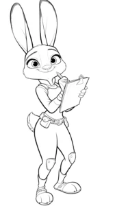 coloriage Zootopie et decoupage a imprimer gratuit