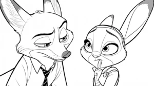 coloriage Zootopie à imprimer gratuit