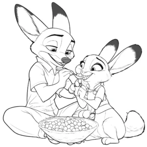coloriage Zootopie d