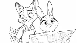 coloriage Zootopie à imprimer gratuitement pdf