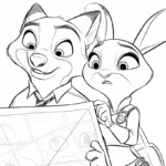 coloriage Zootopie pour enfant de 7 ans