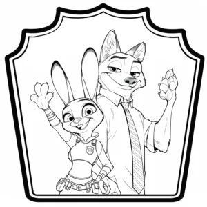 coloriage Zootopie et dessin a imprimer