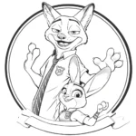 coloriage Zootopie a imprimer gratuitement