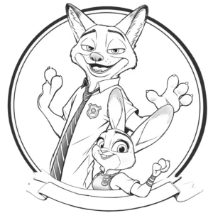 coloriage Zootopie a imprimer gratuitement