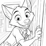 coloriage Zootopie pour enfant de 5 ans
