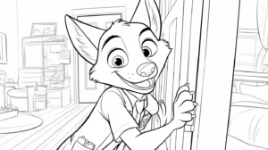 coloriage Zootopie pour enfant de 5 ans