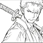 coloriage Zoro à imprimer pour enfant de 12 ans