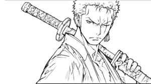coloriage Zoro à imprimer pour enfant de 12 ans