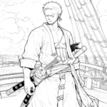 coloriage Zoro à imprimer a4