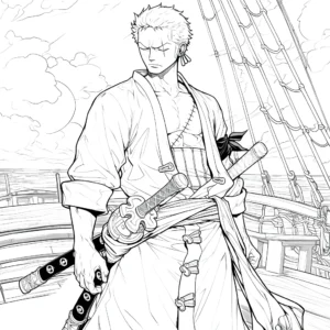 coloriage Zoro à imprimer a4