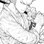 coloriage Zoro à imprimer pour enfant de 8 ans