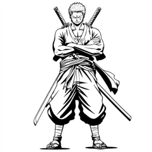 coloriage Zoro pour primaire