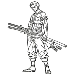 coloriage Zoro a colorier en ligne