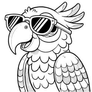 coloriage perroquet à imprimer pour enfant de 7 ans