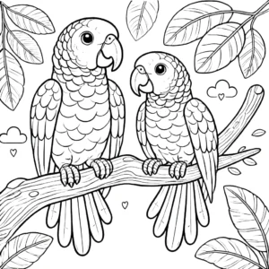 coloriage perroquet pour enfant a imprimer gratuit