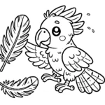 coloriage perroquet et dessins