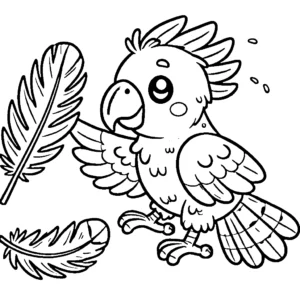 coloriage perroquet et dessins